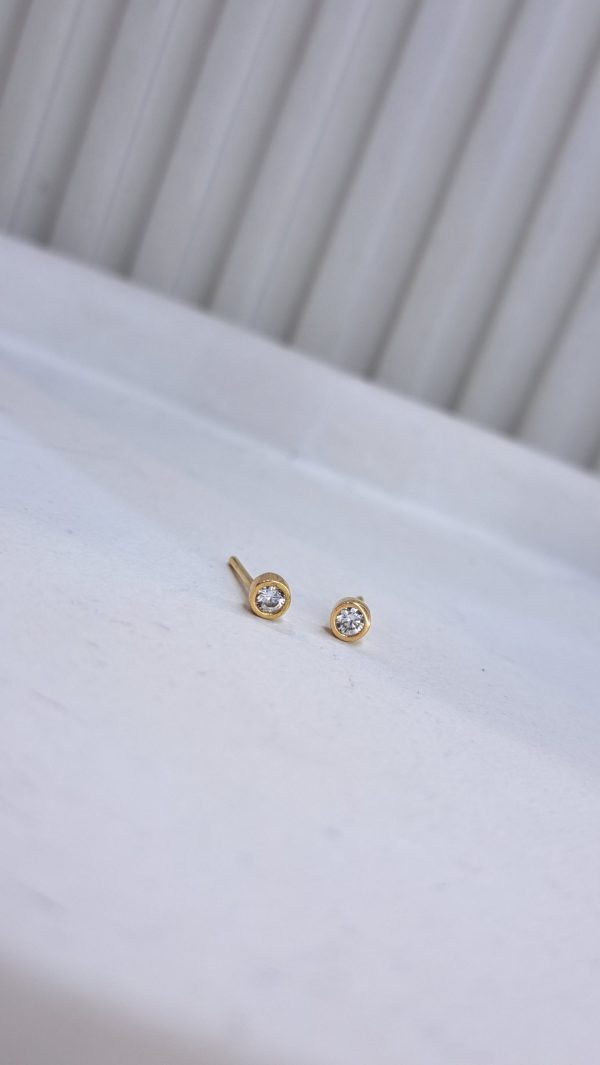گوشواره طلا 18 عیار رزا مدل EG112