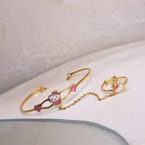 دستبند طلا 18 عیار زنانه ریسه گالری کد Ri3-H1176