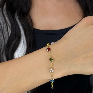 دستبند طلا 18 عیار گوی گالری مدل ویژه